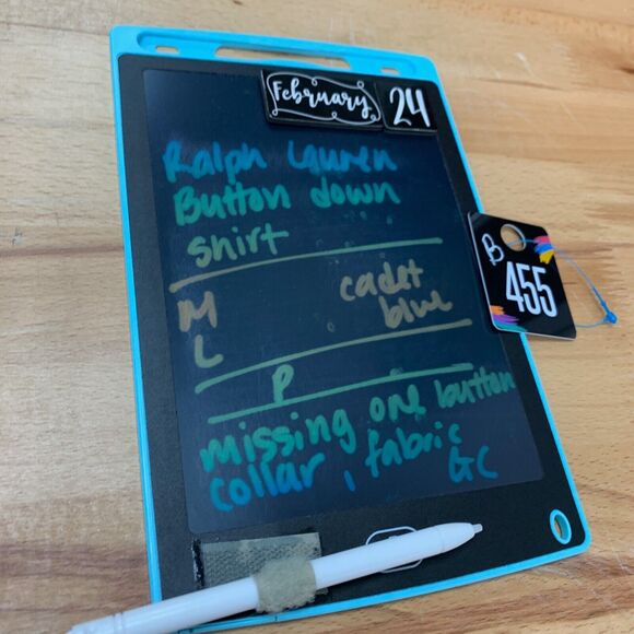 Ralph Lauren Shirt Mens L Large Cadet Blue Button Down Custom Fit Striped *READ - Picture 10 of 11